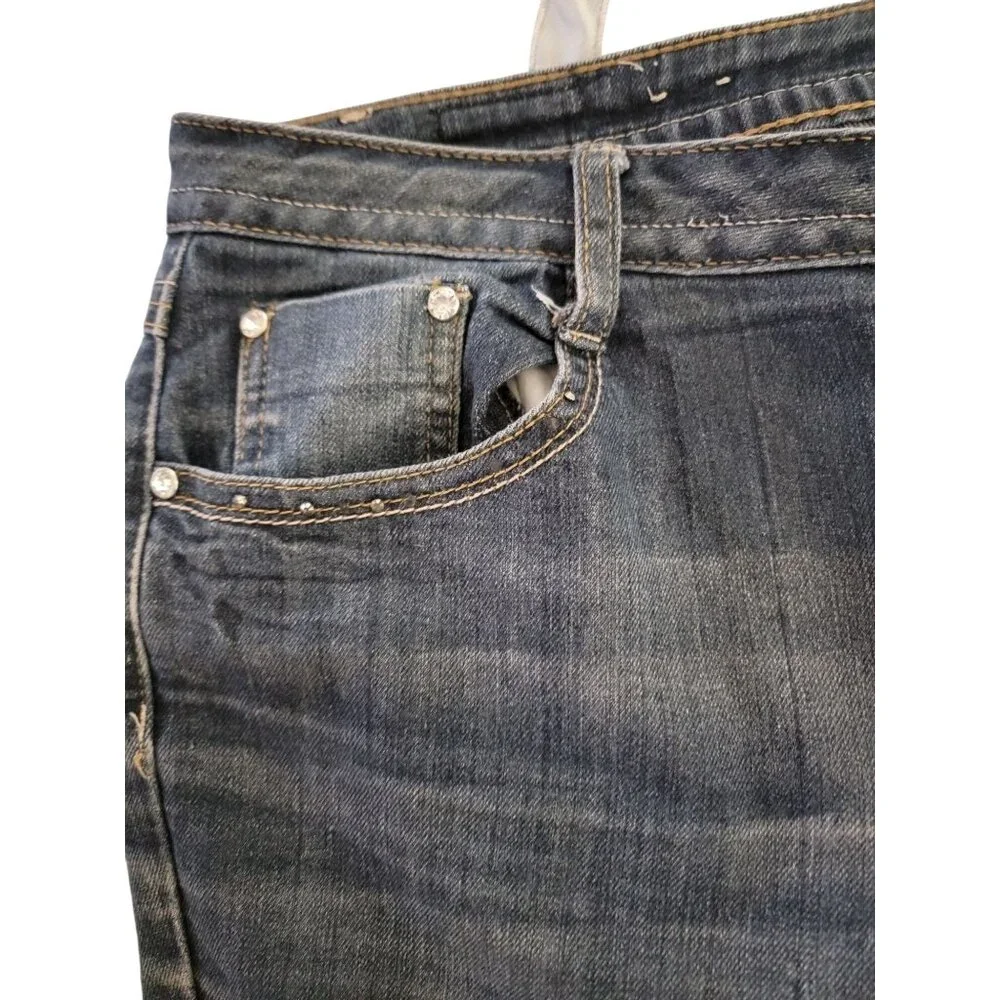 Earl Jean Womens Bootcut Embellished Jeans Size 14 - Picture 7 of 9